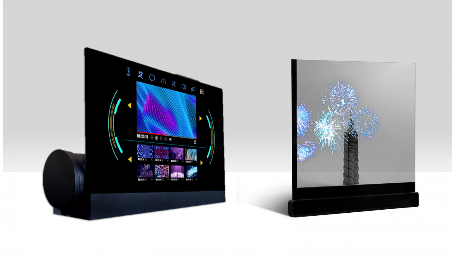 可捲式、折疊性、高透明